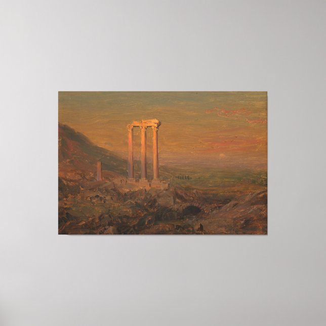Frederic Edwin Church - Klassiska ruiner, Syrien  Canvastryck (Framsida)