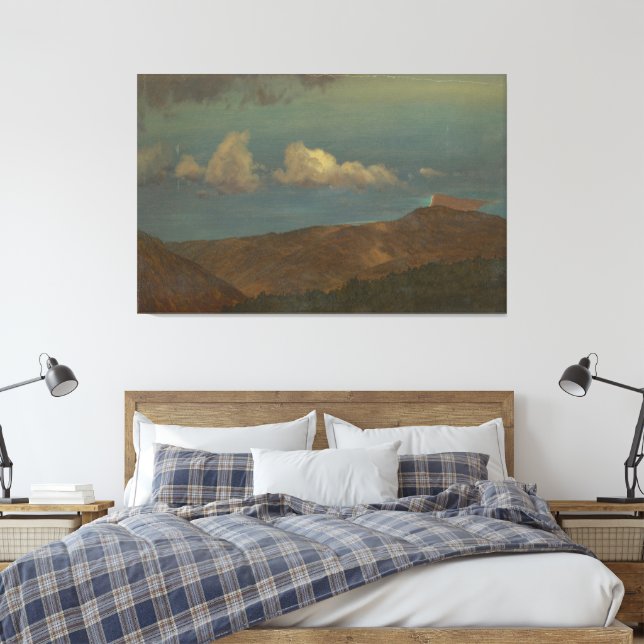Frederic Edwin Church - Kuperad landskap  Canvastryck (Insitu (sovrum))