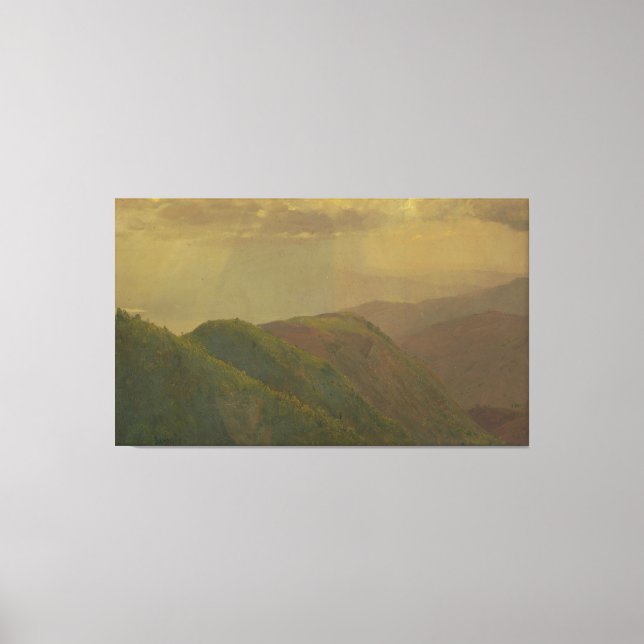 Frederic Edwin Church - Landskap i Jamaica, väst Canvastryck (Framsida)