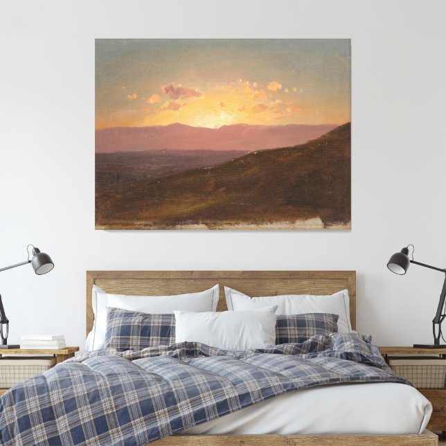 Frederic Edwin Church - Lower Falls, Rochester, NY Canvastryck (Insitu (sovrum))