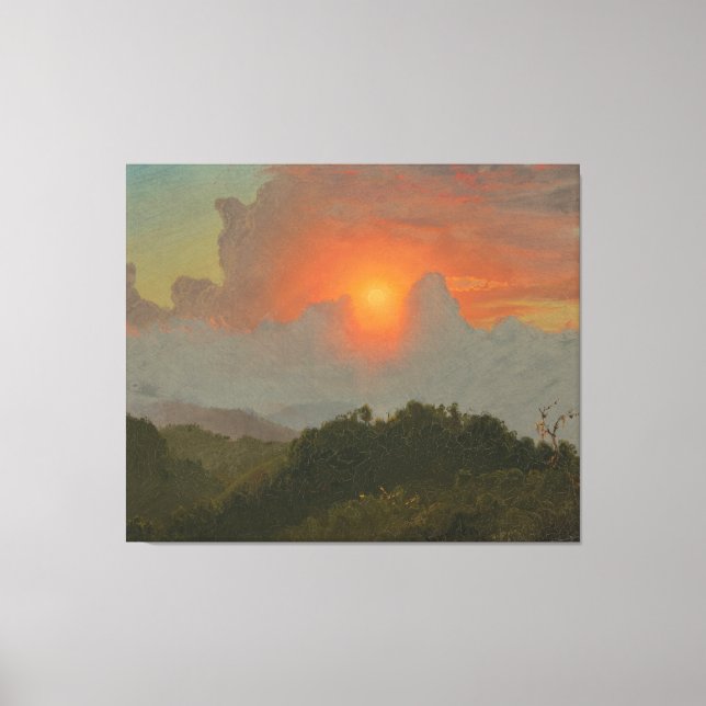 Frederic Edwin Church - Molniga himlar  Canvastryck (Framsida)