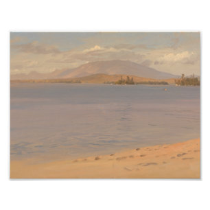 Frederic Edwin Church - Mount Katahdin från Sjö Fototryck
