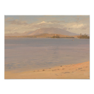 Frederic Edwin Church - Mount Katahdin från Sjö Fototryck