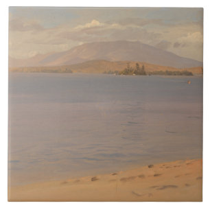 Frederic Edwin Church - Mount Katahdin från Sjö Kakelplatta