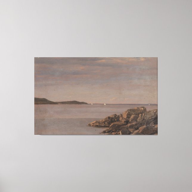 Frederic Edwin Church - Mt. Desert Island, Maine Canvastryck (Framsida)