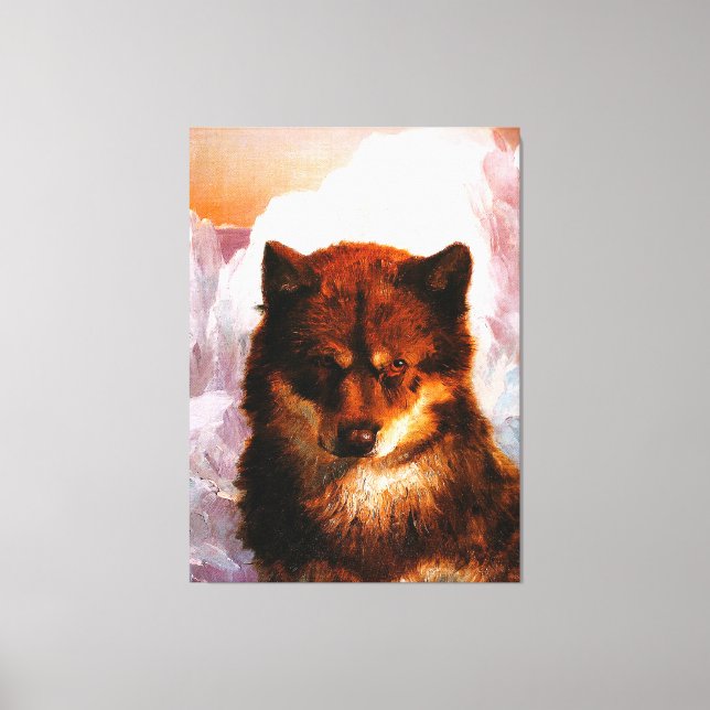 FREDERIC EDWIN CHURCH - Oosisoak (artisk Hund) 186 Canvastryck (Framsida)