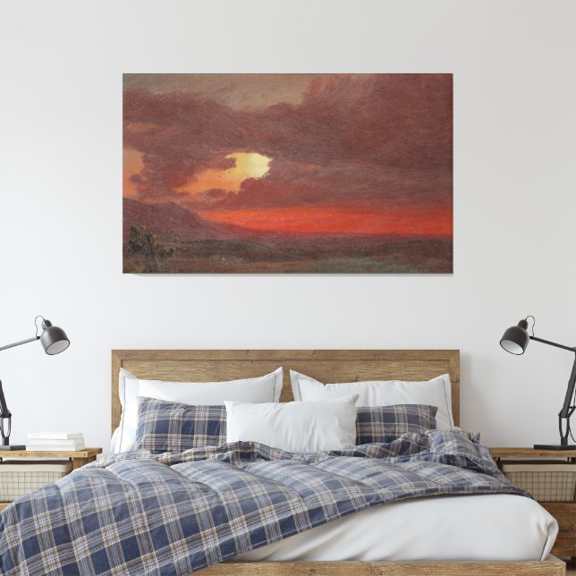 Frederic Edwin Church - Solnedgång  Canvastryck (Insitu (sovrum))