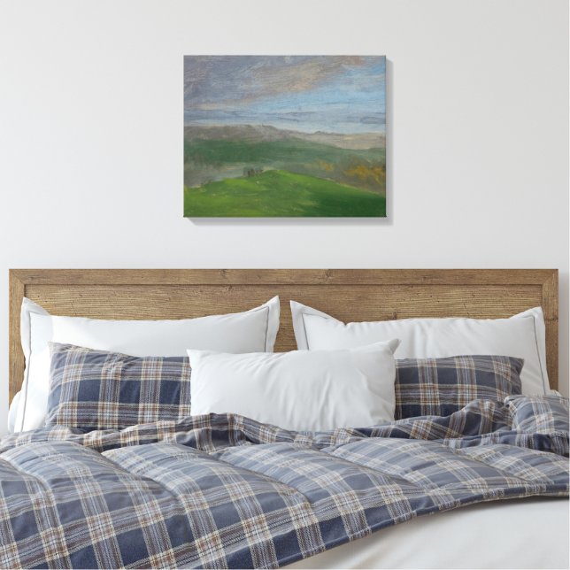 Frederic Edwin Church - Sommarvy, Hudson Valley Canvastryck (Insitu (sovrum))