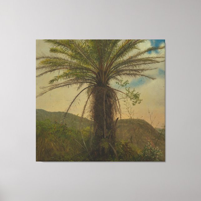 Frederic Edwin Church - Trädormbunt, Jamaica Canvastryck (Framsida)