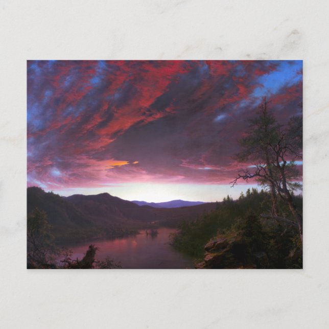 Frederic Edwin Church Twilight i Wilderness Vykort (Framsida)