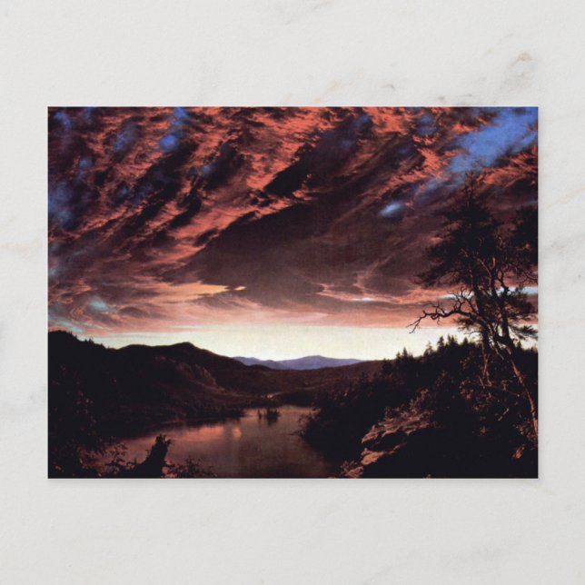 Frederic Edwin Church - Twilight in Wilderness Vykort (Framsida)