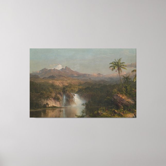 Frederic Edwin Church - Utsikt över Cotopaxi  Canvastryck (Framsida)