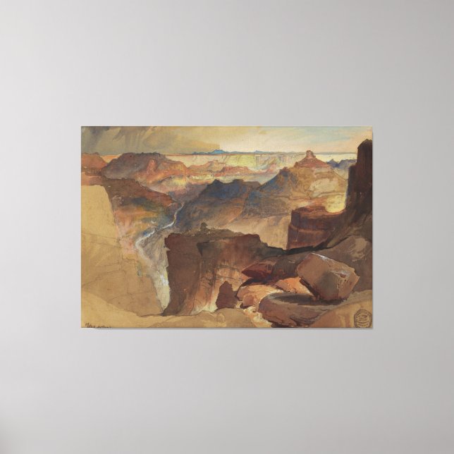 Frederic Edwin Church - View from Powell's Plateau Canvastryck (Framsida)