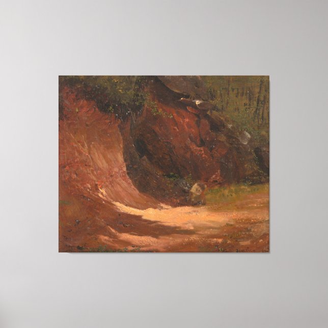 Frederic Edwin Church - Winter Landscape, View of  Canvastryck (Framsida)