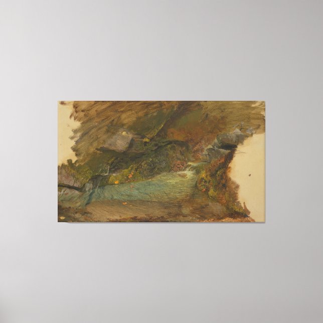 Frederic Edwin Church - Woodland Scene Canvastryck (Framsida)