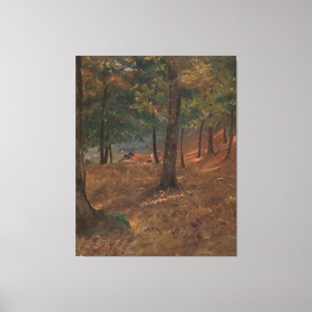 Frederic Edwin Church - Woodland Scene Canvastryck (Framsida)