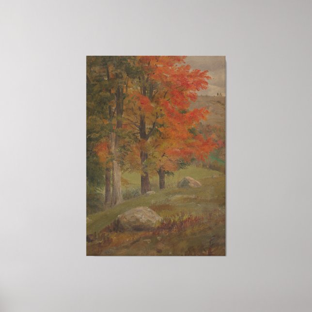 Frederic Edwin Church - Woodland Scene Canvastryck (Framsida)