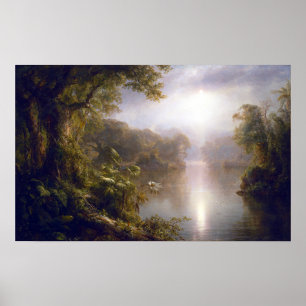 Frederic Edwin kyrka floden av ljust Poster