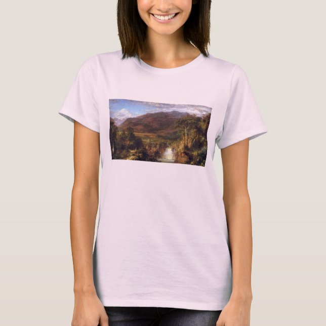 Frederic Edwin kyrka - hjärta av Andesna T-shirt (Framsida)