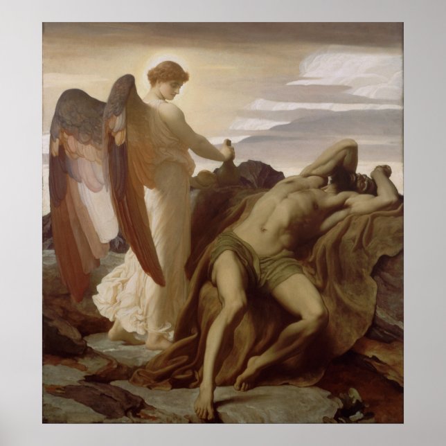 Frederic Leighton - Elijah i Wilderness Poster (Framsidan)