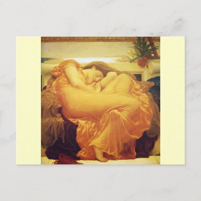 Frederic Leighton, "Flaming June" vykort (Framsida)