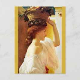 Frederic Leighton Girl med basket of Frukt CC0677 Vykort