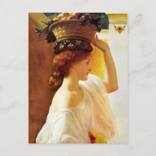 Frederic Leighton Girl med basket of Frukt CC0953 Vykort