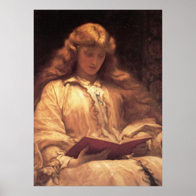 Frederic Leighton Maid med Gulten Hair Poster (Framsidan)