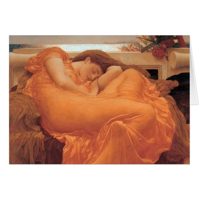 Frederic Leighton som flammar Juni Hälsningskort (Framsidan Horizontal)