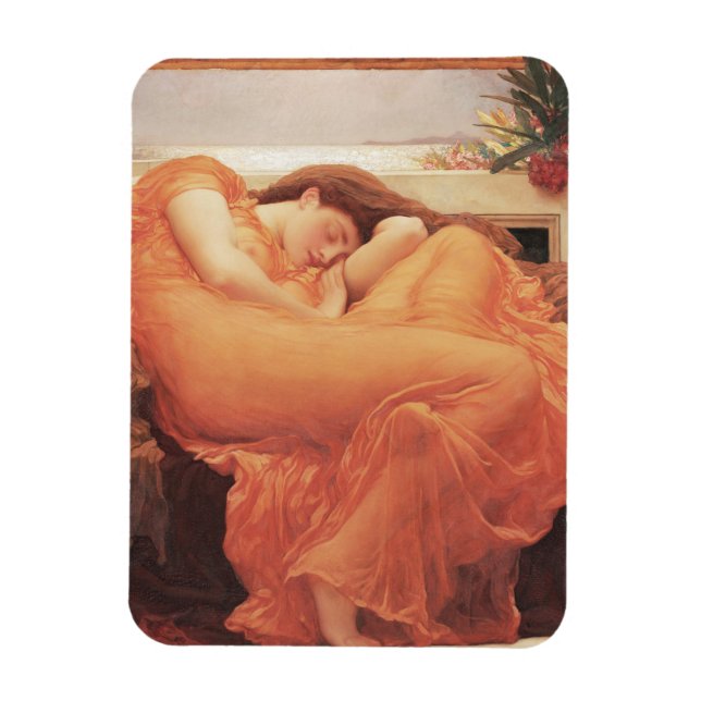 Frederic Lord Leighton Flaming June Square Art Magnet (Vertikal)