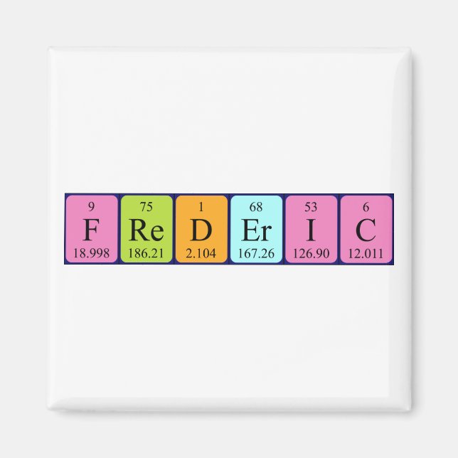 Frederic Perical bord namn magnet (Framsidan)