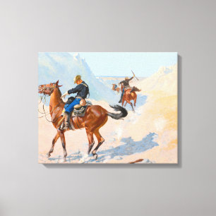 Frederic Remington - Advance-Guard eller Mil Canvastryck