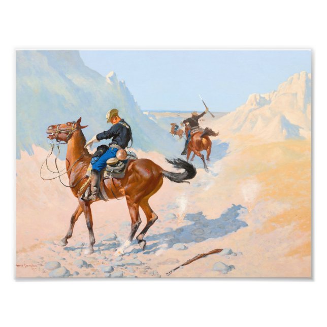 Frederic Remington - Advance-Guard eller Mil Fototryck (Framsidan)