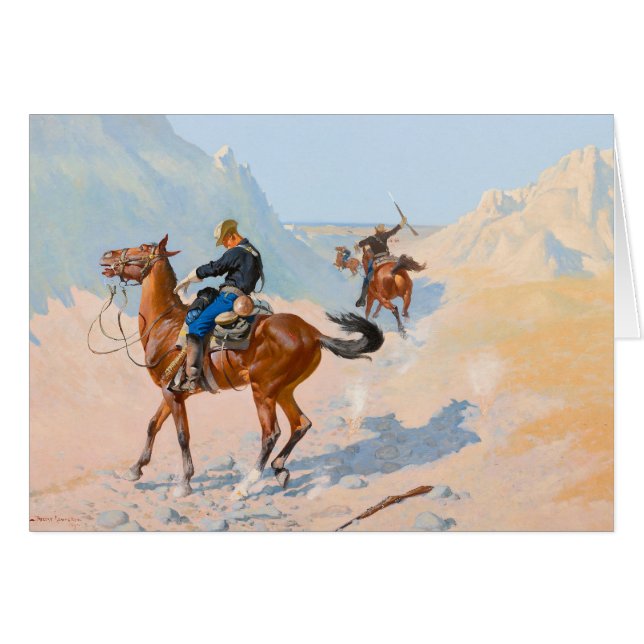 Frederic Remington - Advance-Guard eller Mil Hälsningskort (Framsidan Horizontal)