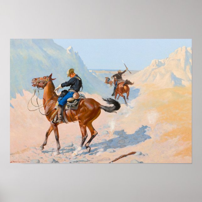 Frederic Remington - Advance-Guard eller Mil Poster (Framsidan)