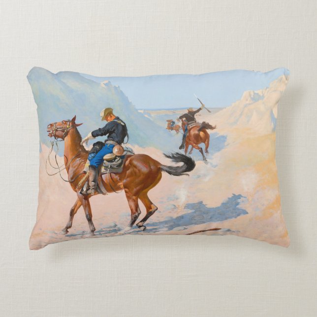 Frederic Remington - Advance-Guard eller Mil Prydnadskudde (Framsidan)