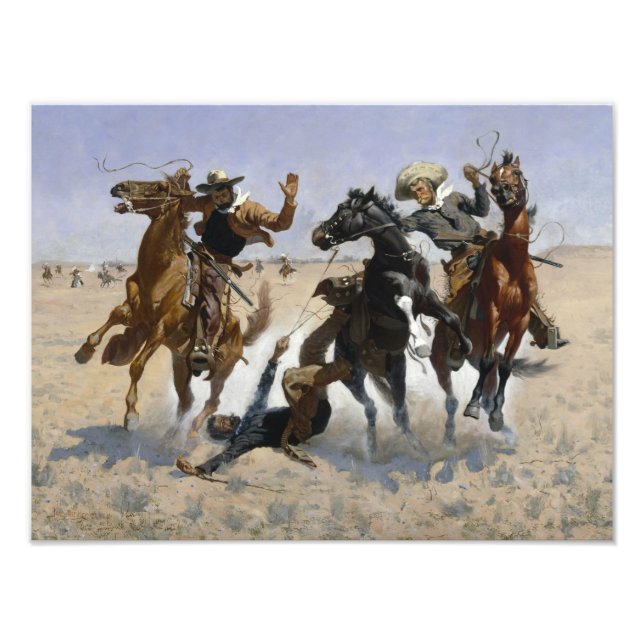 Frederic Remington - Att hjälpa en kamrat Fototryck (Framsidan)
