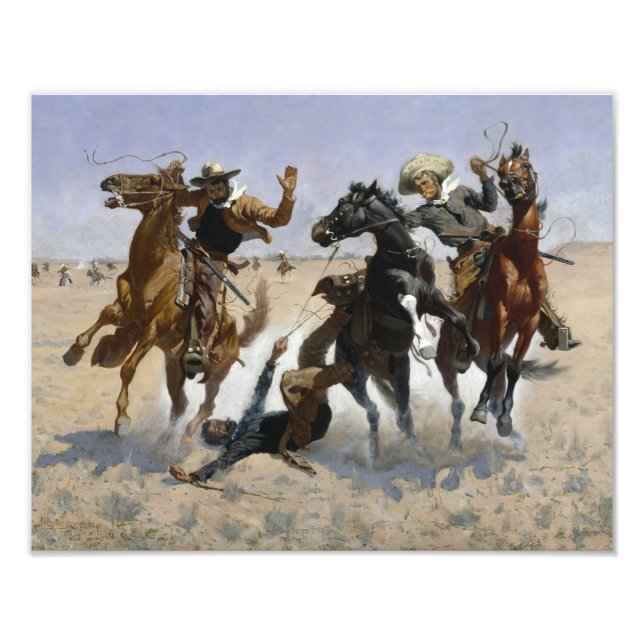 Frederic Remington - Att hjälpa en kamrat Fototryck (Framsidan)