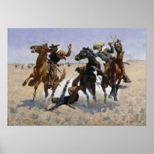 Frederic Remington / Att hjälpa en kamrat Poster