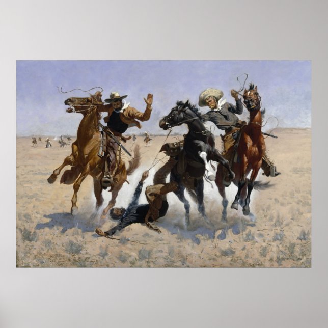 Frederic Remington - Att hjälpa en kamrat Poster (Framsidan)