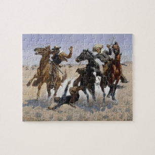 Frederic Remington - Att hjälpa en kamrat Pussel