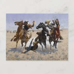 Frederic Remington - Att hjälpa en kamrat Vykort