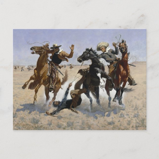 Frederic Remington - Att hjälpa en kamrat Vykort (Framsida)
