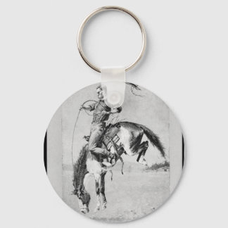 Frederic Remington Bucking Horse Nyckelring