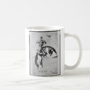 Frederic Remington Cowboy på Bronco Kaffemugg