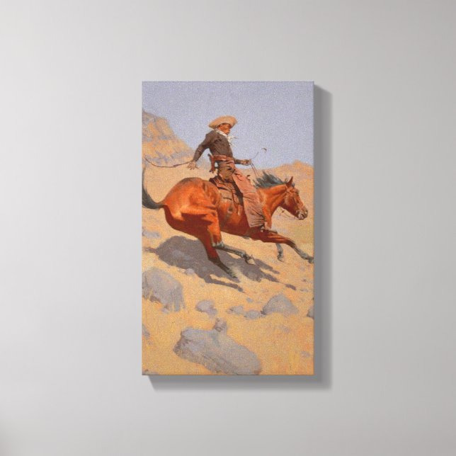 Frederic Remington - Cowboyen Canvastryck (Framsida)