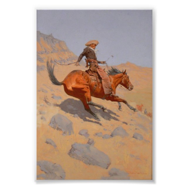 Frederic Remington - Cowboyen Fototryck (Framsidan)