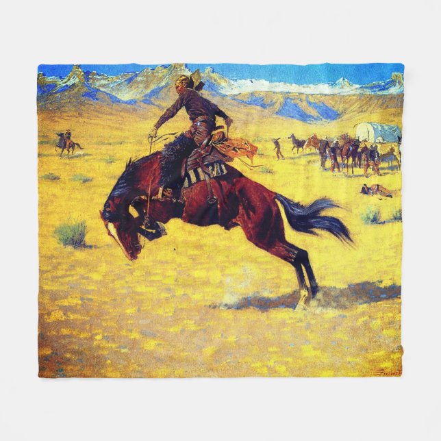 Frederic Remington En kall morgon på Range Fleecefilt (Framsidan (Horisontell))