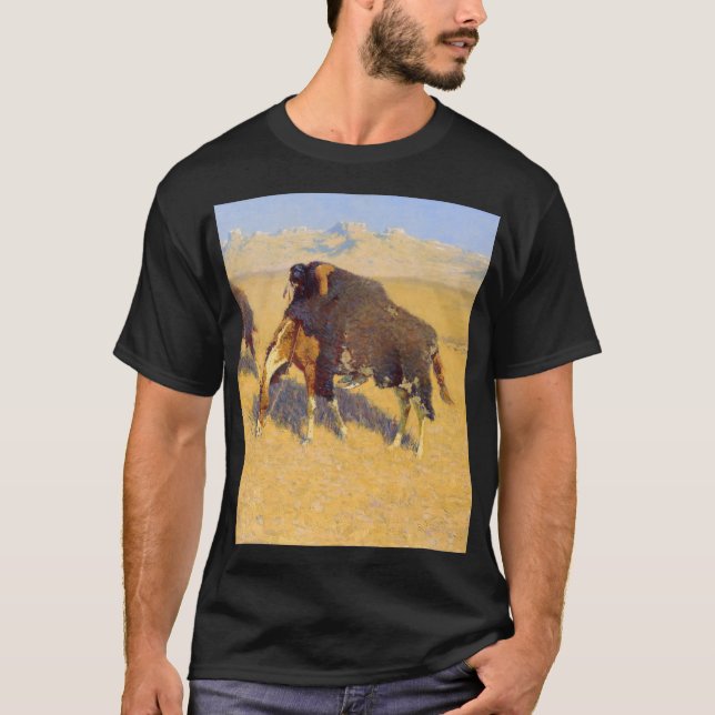 Frederic Remington - Indians Simulating Buffalo T Shirt (Framsida)