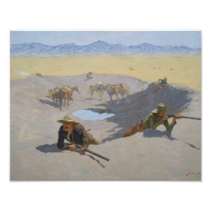 Frederic Remington - Kamp för vattenhålet Fototryck